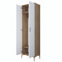 Hanah Home Perchero de Recibidor Nogal y Blanco